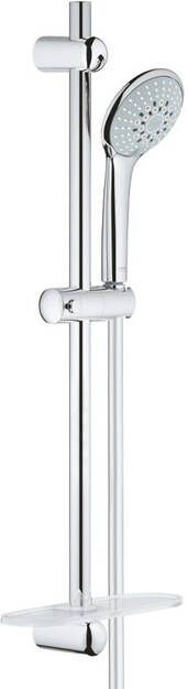 Grohe Euphoria 110 Champagne Glijstangset 60cm ronde handdouche 3 straalsoorten gladde doucheslang met zeepschaal chroom 27232001