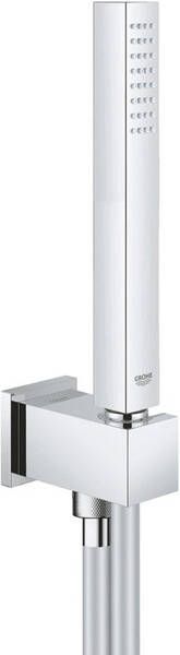 Grohe Euphoria Cube Stick Handdoucheset 1 straalsoort staaf met houder met wandaansluitbocht gladde slang 125cm chroom 26405000