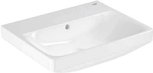 Grohe Euro Ceramic Wastafel vrijhangend 55x44cm zonder kraangat met overloop exclusief wandbevestiging alpine wit 102432sh00