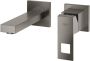 GROHE Eurocube Wastafelmengkraan S size wand eengreeps 2 gats G1 2" 171mm uitloop vast supersteel - Thumbnail 1