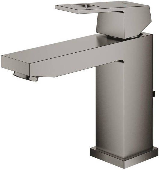 GROHE Eurocube Wastafelmengkraan M size trekwaste eengreeps 1 gats 109mm hoogte 133mm uitloop vast hard graphite geborsteld