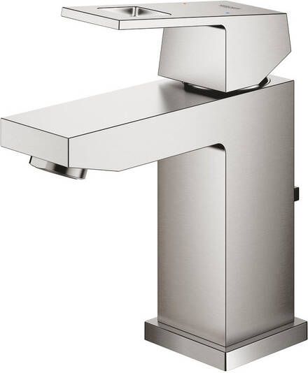 Grohe Eurocube waterbesparende wastafelkraan s-size met waste supersteel 23127DC0 - Foto 2