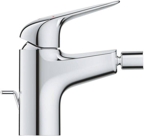 Grohe Euroeco Bidetmengkraan eengreeps met trekwaste chroom 23263001