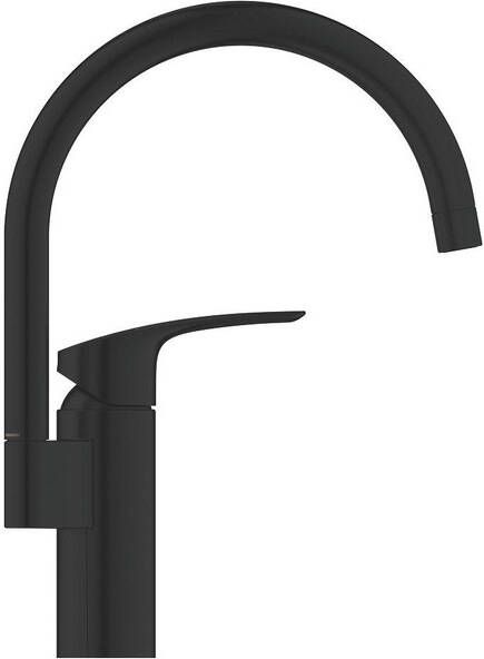 Grohe Eurosmart Keukenmengkraan 18.3cm hoge uitloop matte black 332022433