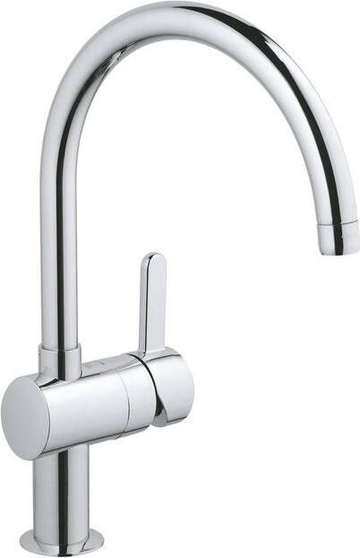 GROHE Flair Keukenmengkraan blad kraangat eengreeps cartouche keramisch C uitloop messing chroom