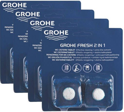 Grohe Fresh tabs toiletblokjes voordeelpack 4 pack 8 stuks 38882000