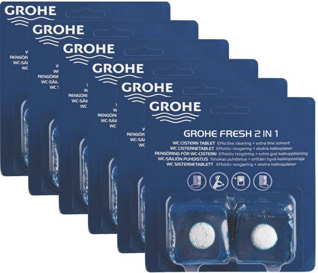 Grohe Fresh tabs toiletblokjes voordeelpack 6 pack 12 stuks 38882000