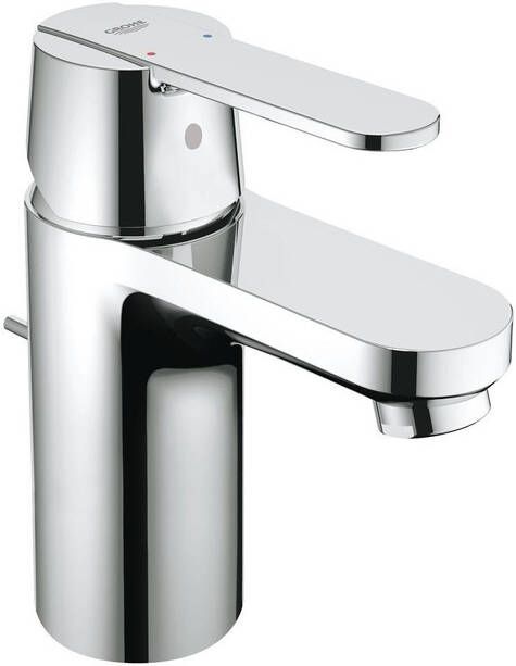 GROHE QUICKFIX Grohe Get Wastafelmengkraan S-size trekwaste eengreeps 1-gats cartouche keramisch 139mm hoogte 90mm uitloop vast chroom