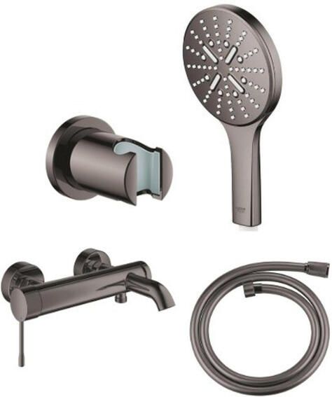 Grohe Essence New bad- douchekraan met 3 standen handdoucheset en doucheslang hard graphite SW98776 SW98892 SW472424 SW862602