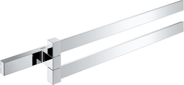 Grohe Selection Cube Handdoekhouder 40cm dubbel draaibaar chroom 40768000