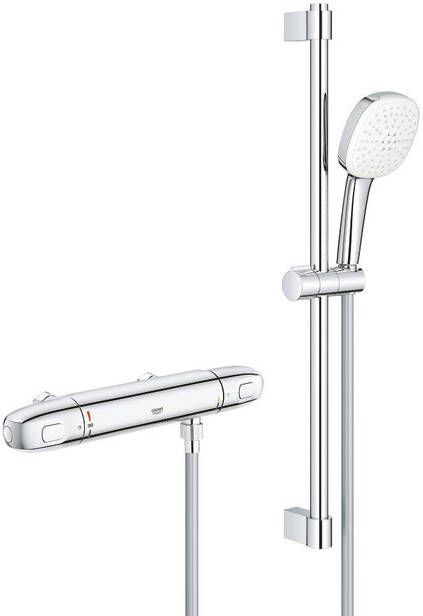 Grohe Grohtherm 1000 Comfortset thermostatisch HOH=12cm zonder koppeling 60cm chroom 34822005