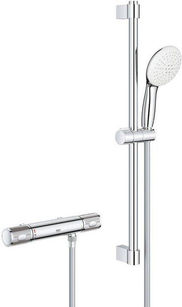 Grohe Grohtherm 1000 Performance Comfortset HOH=12cm zonder koppeling 60cm chroom 34837001