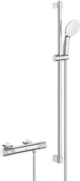 Grohe Grohtherm 1000 Performance Comfortset HOH=15cm met koppeling 90cm chroom 34835001