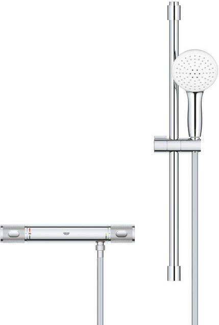 Grohe Grohtherm 1000 Performance Comfortset HOH=15cm zonder koppeling 60cm chroom 34836001