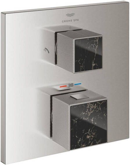 Grohe Grohtherm cube afdekset thermostaat m omstel v.noir supersteel 24430DC0