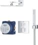 GROHE Grohtherm Cube Inbouwdoucheset inbouw + afbouw wand tweegreeps met omstelinrichting met Allure 230 regendouche chroom - Thumbnail 1