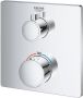 Grohe Grohtherm Inbouwthermostaat 2 knoppen zonder omstel rechthoekig chroom 24078000 - Thumbnail 1