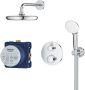 GROHE Grohtherm Inbouwdoucheset inbouw + afbouw rond wand tweegreeps Tempesta 100 handdouche Tempesta 210 hoofddouche chroom - Thumbnail 1