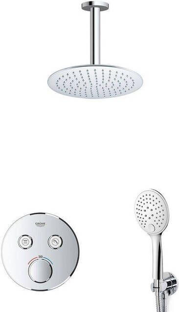 Grohe Grohtherm Regendoucheset Inbouw hoofddouche 20cm handdouche rond plafondarm chroom sw105953 SW104917 SW696254 SW377830 SW542643 SW496