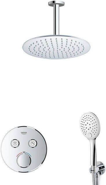 Grohe Grohtherm Regendoucheset Inbouw hoofddouche 25cm handdouche rond plafondarm chroom sw105953 SW104917  SW720552 SW377830 SW542643 SW49