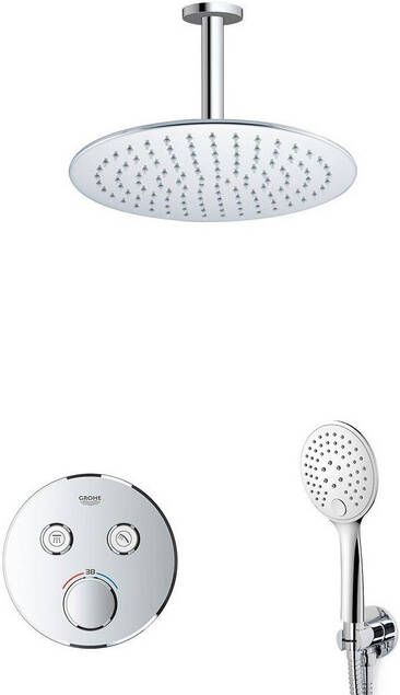 Grohe Grohtherm Regendoucheset Inbouw hoofddouche 30cm handdouche rond plafondarm chroom sw105953 SW104917  SW696252 SW377830 SW542643 SW49