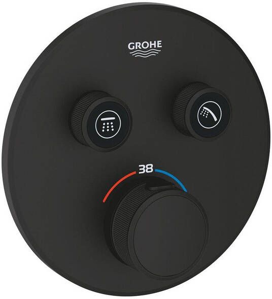 Grohe Grohtherm SmartControlafbouwdeel v. inbouw mengkraan thermostatisch m. omstelphantom black 29507KF0 - Foto 1