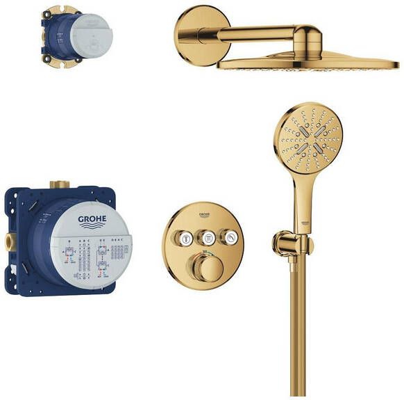 Grohe Smartcontrol Thermostatisch Inbouw Douchekraan Shower-Set Rond Cool Sunrise Geborsteld - Foto 2