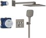 Grohe Smartcontrol Thermostatisch Inbouw Douchekraan Shower-Set Vierkant Hard Graphite Geborsteld - Thumbnail 2