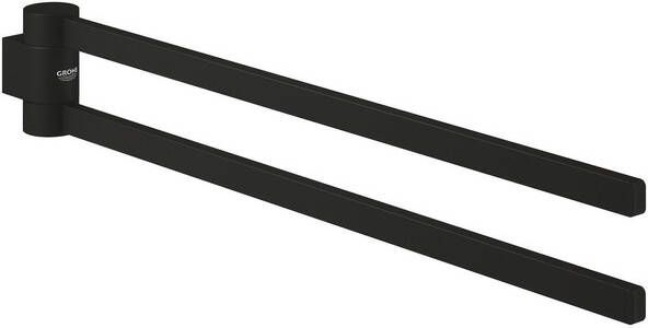 Grohe Selection 2-lids handdoekhouder 44cm draaibaar phantom black zwart mat