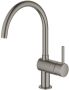 Grohe Minta Keukenkraan hoog draaibare ronde uitloop hard graphite geborsteld 32917AL0 - Thumbnail 1