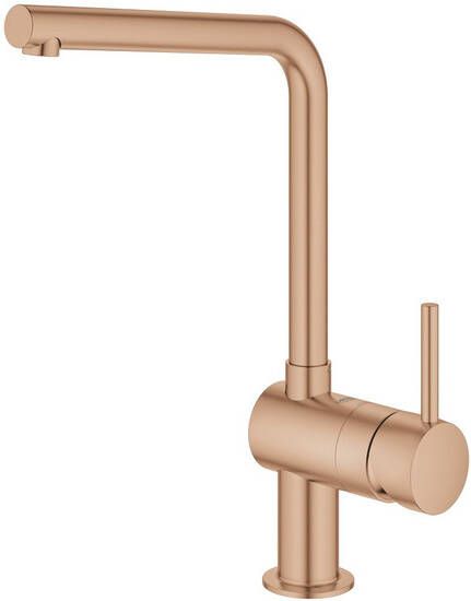GROHE Minta keukenkraan 1-gats met draaibare L-uitloop brushed warm sunset - Foto 2