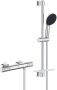 Grohe Precision Feel Doucheset thermostatische kraan met glijstangset 60cm ronde handdouche 3 straalsoorten gladde doucheslang chroom 34791001 - Thumbnail 2