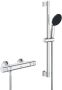 Grohe Precision Start Doucheset thermostatische douchekraan met glijstangset 60cm ronde handdouche 1 straalsoort gladde doucheslang chroom 34597001 - Thumbnail 2