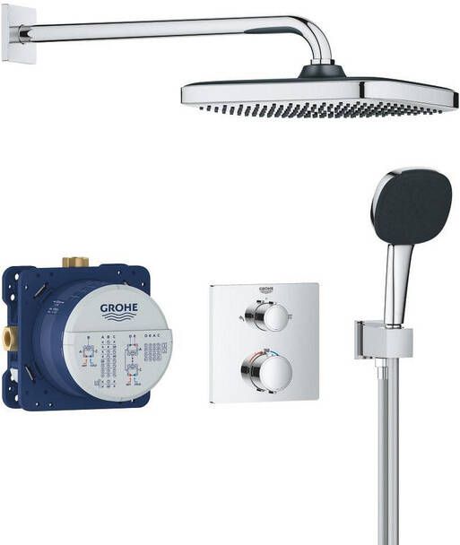 Grohe QuickFix Precision Thermostat Perfect inbouw douchesysteem met Vitalio Comfort 250 hoofddouche chroom 34882000