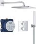 Grohe QuickFix Precision Thermostat Perfect inbouw douchesysteem met Vitalio Rain Mono 310 Cube hoofddouche chroom 34881000 - Thumbnail 2