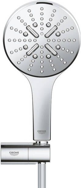 Grohe Rainshower SmartActive 130 Handdoucheset 3 straalsoorten rond met houder verstelbaar gladde slang 150cm chroom 26580000