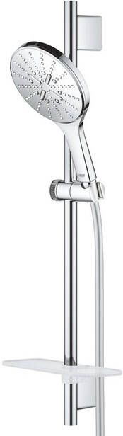 Grohe Rainshower Smartactive 150 Glijstangset 60cm ronde handdouche 3 straalsoorten gladde doucheslang met zeepschaal chroom 26592000