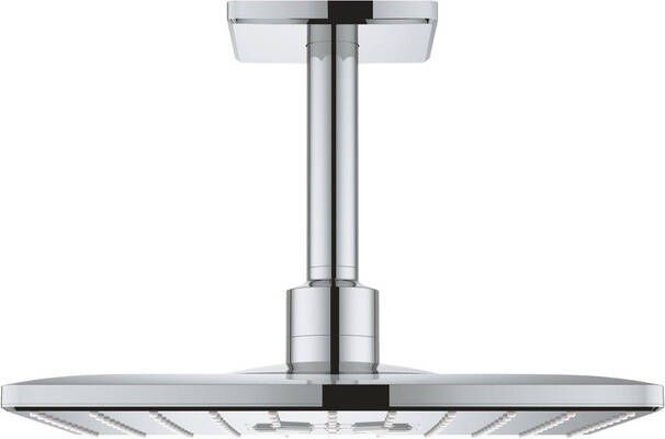 GROHE Rainshower SmartActive 310 Cube hoofddouche set plafond vierkant 142 mm met 2 straalsoorten chroom