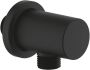 Grohe Rainshower wandaansluitbocht met ronde rozet phantom black zwart mat - Thumbnail 1