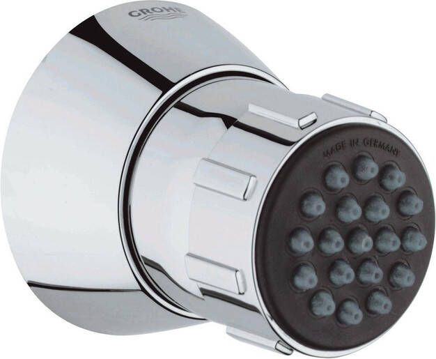 GROHE Relexa douchekop chroom hoogte 59mm diameter 50mm (bxd) 50x59mm antikalksysteem zijdouche instelbare sproeihoek instelbare sproeistraal maat draadaansluiting (inch) 1 2"