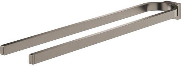 Grohe Selection Handdoekhouder 36cm dubbel niet draaibaar brushed hard graphite 41059al0