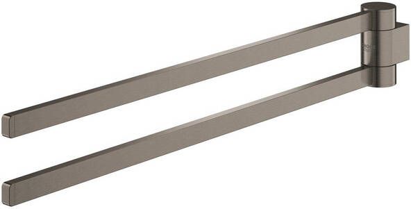 GROHE Selection Handdoekhouder dubbel 2x arm 400mm draaibaar metaal hard graphite geborsteld