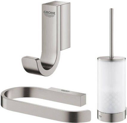 Grohe Selection Toiletaccessoires closethouder zonder klep closetborstelset handdoekhaak supersteel geborsteld (rvs) SW444319 SW444235 SW444149