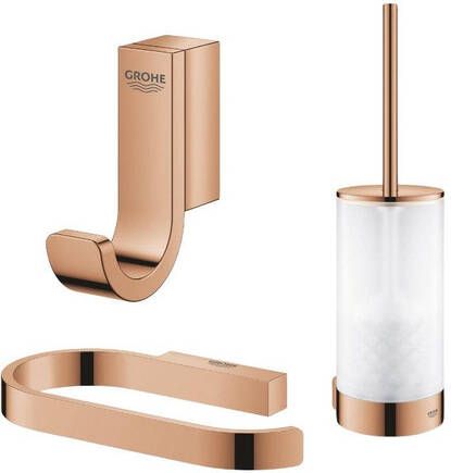 Grohe Selection Toiletaccessoires closethouder zonder klep closetborstelset handdoekhaak warm sunset glans (koper) SW500123 SW500097 SW500110