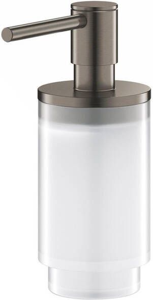 GROHE Selection Zeepdispenser 120ml vulhoeveelheid glas metaal hard graphite geborsteld (past in houder 41 027)