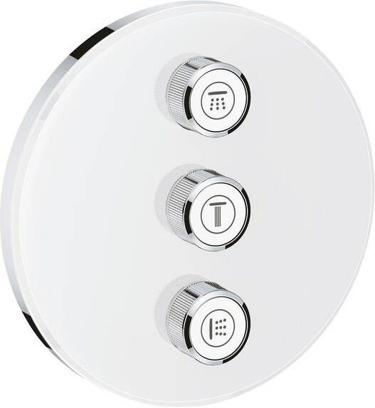 Grohe SmartControl Inbouwthermostaat 3 knoppen geschikt voor 3 functies rond wit 29152LS0