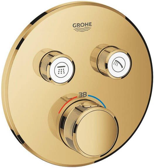 Grohe SmartControl Inbouwthermostaat 3 knoppen rond cool sunrise 29119GL0