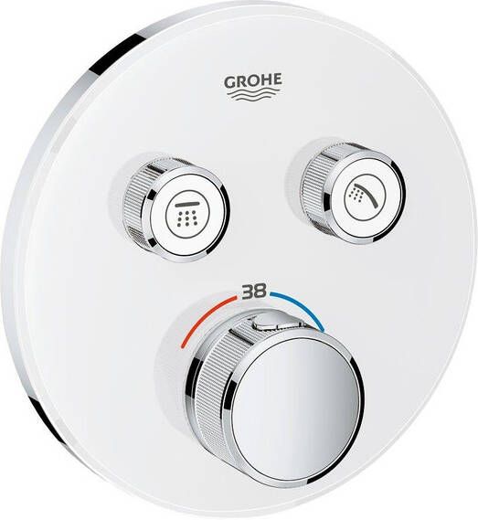 Grohe SmartControl Inbouwthermostaat 3 knoppen rond wit 29151LS0
