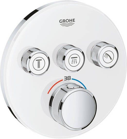 Grohe SmartControl Inbouwthermostaat 4 knoppen rond wit 29904LS0
