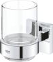 Grohe QuickFix Start Cube glashouder met glas chroom - Thumbnail 1